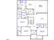 Upstairs floor plan featuring primary bedroom, loft, bedrooms, baths and laundry at 104 Black Walnut Dr # 202, Garner, NC 27529