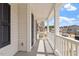 This is a porch view with black shutters at 104 Black Walnut Dr # 202, Garner, NC 27529