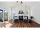 Cozy living room showcases a charming fireplace, comfortable seating, and ample natural light from the large windows at 1064 Blue Bird Ln, Wake Forest, NC 27587