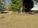 Landscaped front yard featuring a mature tree and budding plants ready to bloom in the spring at 20 Willows Den Ct, Youngsville, NC 27596