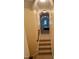 Hallway with carpeted stairs leading to an upper level, showcasing access to additional rooms at 20 Willows Den Ct, Youngsville, NC 27596