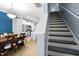 Interior view showcasing the home's staircase, dining room, and kitchen at 2007 Watson Rd, Durham, NC 27704