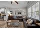 Bright living room featuring modern decor, hardwood floors, and an open layout at 2007 Watson Rd, Durham, NC 27704