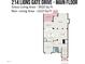 Main floor layout featuring a kitchen, dining area, Gathering room, and a cozy three season room at 214 Lions Gate Dr, Cary, NC 27518