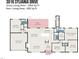 Detailed floor plan showcasing the layout, including bedrooms, bathrooms, kitchen, living areas, and outdoor deck at 3016 Sylvania Dr, Raleigh, NC 27607