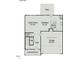Layout of the main floor including the Gathering room, kitchen, garage, and covered porch at 306 Deodora Ln, Cameron, NC 28326