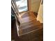 View of the home's wooden staircase at 3414 Renee Dr, Sanford, NC 27332