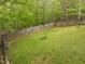 Wood-fenced backyard offers privacy and a view of surrounding trees at 3518 Travis Ct, Chapel Hill, NC 27516