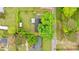 Aerial view of a property with mature trees at 428 Mitchell Ave, Franklinton, NC 27525