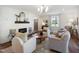 Inviting living room with fireplace, comfortable seating, and natural light at 511 Circle Dr, Burlington, NC 27215