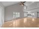 Bright living room with hardwood floors, vaulted ceiling, and great natural light at 541 Oak Run Dr, Raleigh, NC 27606