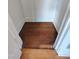 Deep closet with hardwood floors, painted white, and framed by white trim at 919 E Main St, Haw River, NC 27258