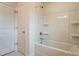 Cozy bathroom featuring a white tub and shower combination, along with neutral-toned walls at 0 Sawmill, Cedar Grove, NC 27231