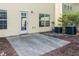 A concrete patio and HVAC units are in this home's backyard at 104 Mainline Sta, Morrisville, NC 27560