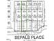 Real estate plot map showcasing lot dimensions, house foundation, and property lines for Sepals Place at 107 Sepals Pl, Wendell, NC 27591