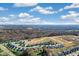 A scenic aerial view of new homes with trees and expansive natural landscapes at 1073 Fairhaven Dr # 52, Mebane, NC 27302