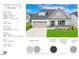 A real estate design plan of a new home with gray brick and white vinyl siding at 1073 Fairhaven Dr # 52, Mebane, NC 27302