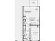 First floor layout showcasing open kitchen, gathering room, dining, and garage at 109 Sepals Pl, Wendell, NC 27591
