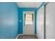 Welcoming entryway with neutral walls, tiled floors, a closet, and a door with a window at 124 Maluli Dr, Oxford, NC 27565
