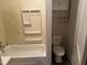 Functional bathroom with a tub and shower combination at 1278 Valley Ct, Zebulon, NC 27597