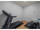 Home gym features a treadmill, weight bench, and free weights, perfect for maintaining an active lifestyle at 255 Seven Island Rd, Pittsboro, NC 27312