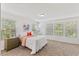 Bright bedroom with neutral walls, carpet, and plenty of natural light at 3735 Landshire View Ln, Raleigh, NC 27616