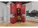 Home office featuring custom built-ins, desk space, and convenient access to the home's living areas at 417 Swans Mill Xing, Raleigh, NC 27614