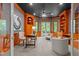 Office features beautiful natural light, custom wood built-ins and crown molding at 417 Swans Mill Xing, Raleigh, NC 27614