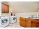 Functional laundry room with appliances, cabinetry, and a sink at 595 Legacy Falls N Dr, Chapel Hill, NC 27517