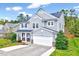 Beautiful two-story home with a well-kept lawn, charming curb appeal, and convenient attached garage at 619 Ashburn Ln, Durham, NC 27703