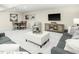 Relaxing living area with gray seating, carpet flooring, and a TV for entertainment at 809 Walker Ridge Way, Willow Springs, NC 27592