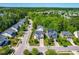 Scenic aerial view of a neighborhood with lush trees and well-maintained homes at 101 Vista Brooke Dr, Morrisville, NC 27560
