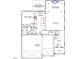 Open-concept first floor plan with kitchen, Gathering room, flex room and garage access at 107 Berry Mill Ln # 134, Raleigh, NC 27603