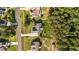 Overhead aerial view of this home nestled in its neighborhood at 1141 Contender Dr, Clayton, NC 27520