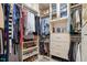 This closet has wooden shelving and wooden drawers. It also has a cabinet at 115 Mill Run Ln, Sanford, NC 27330