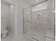 Elegant bathroom features a glass shower, tiled walls, and a separate toilet room at 1245 Porters Call Dr, Wendell, NC 27591