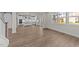 Open floorplan featuring a modern kitchen and spacious living area at 1245 Porters Call Dr, Wendell, NC 27591