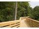 Wooden walking trail winding through a lush green forest, offering a serene nature experience for outdoor enthusiasts at 1245 Porters Call Dr, Wendell, NC 27591