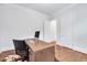 Office features hardwood floors, a wooden desk, and natural light at 1309 Pecora Ln, Raleigh, NC 27607