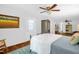 The main bedroom features wood floors, ample space, and is well-lit by natural light at 1487 Kentucky Ave, Sanford, NC 27332