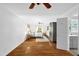 Spacious main bedroom with wood floors and an ensuite bathroom at 1487 Kentucky Ave, Sanford, NC 27332