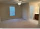 Generously sized bedroom with carpet and a ceiling fan at 164 Sue Dr, Angier, NC 27501