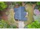 Stunning aerial view of home with mature landscaping and charming details at 2001 Virginia Dare Pl, Raleigh, NC 27610