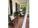 Cozy front porch with wicker chairs and a fern, perfect for relaxing and enjoying the outdoors at 2001 Virginia Dare Pl, Raleigh, NC 27610