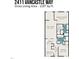 Detailed floor plan showcasing the layout of the property with labeled rooms and dimensions at 2411 Vancastle Way # 202, Raleigh, NC 27617