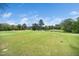 Picture of a beautiful golf course featuring manicured greens, trees and a tranquil pond under a clear blue sky at 254 Pine Forest Dr, Siler City, NC 27344
