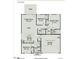 Floor plan featuring the layout of this home's first floor and attached garage at 290 Deodora Ln, Cameron, NC 28326