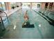 Indoor pool with lap lanes and large windows offering natural light and plant accents at 330 Bluejay St, Clayton, NC 27520