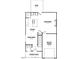 First floor plan featuring a kitchen, dining room, living room, one-car garage, and covered porch at 338 Bluejay St, Clayton, NC 27520