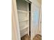 Functional closet with shelving providing lots of storage space at 508 & 510 Gordon St, Roxboro, NC 27573